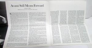 1963 1970 Avanti II Dealer Sales Brochure Reprint Of Esquire Magazine Article
