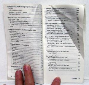 1993 Ford Escort Owners Operators Manual Original