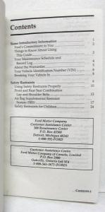 1993 Ford Probe Owners Operators Manual Original