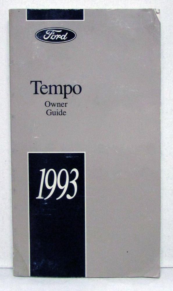 1993 Ford Tempo Owners Operators Manual Original
