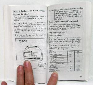 1995 Ford Taurus Owners Operators Manual Original