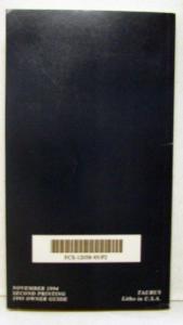 1995 Ford Taurus Owners Operators Manual Original