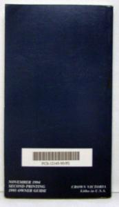 1995 Ford Crown Victoria Owners Operators Manual Original