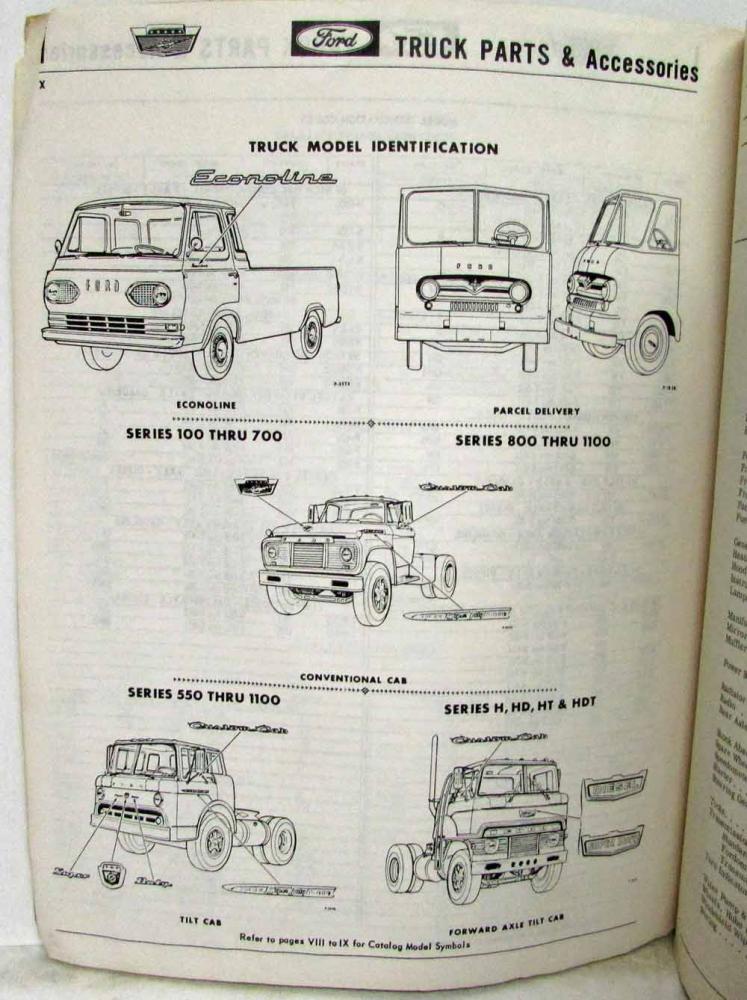 1965 65 Ford Truck Parts Catalog Manual F 100 250 350 Pickup Diesel HD