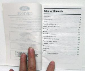 1997 Ford Contour Owners Operators Manual Original
