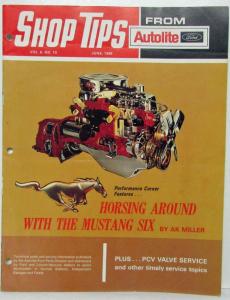 1968 June Ford Shop Tips Vol 6 No 10 Horsing Around with the Mustang Six