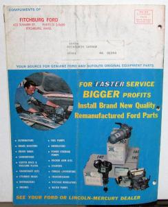 1968 August Ford Shop Tips Vol 6 No 12 Servicing Autolite Performance Battery