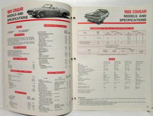 1969 Ford Shop Tips Advanced Specifications and Part Numbers