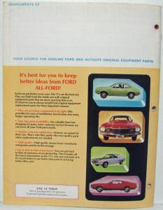 1970 September Ford Shop Tips Vol 9 No 1 1971 Announcements