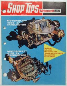 1975 May Ford Shop Tips Vol 13 No 4 Motorcraft 4350 & 2150 Carburetors