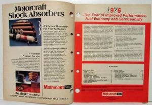 1975 September Ford Shop Tips Vol 13 No 8 1976 Announcement Issue