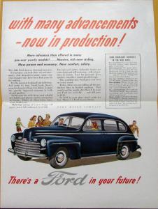 1946 Ford Dealer Sales Folder Flathead Original