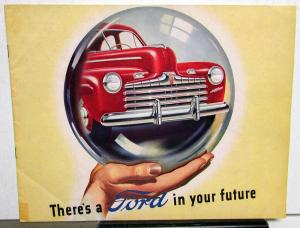 1946 Ford Flathead Large Dealer Sales Brochure Original Super Deluxe Woody