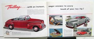 1946 Ford Flathead Large Dealer Sales Brochure Original Super Deluxe Woody
