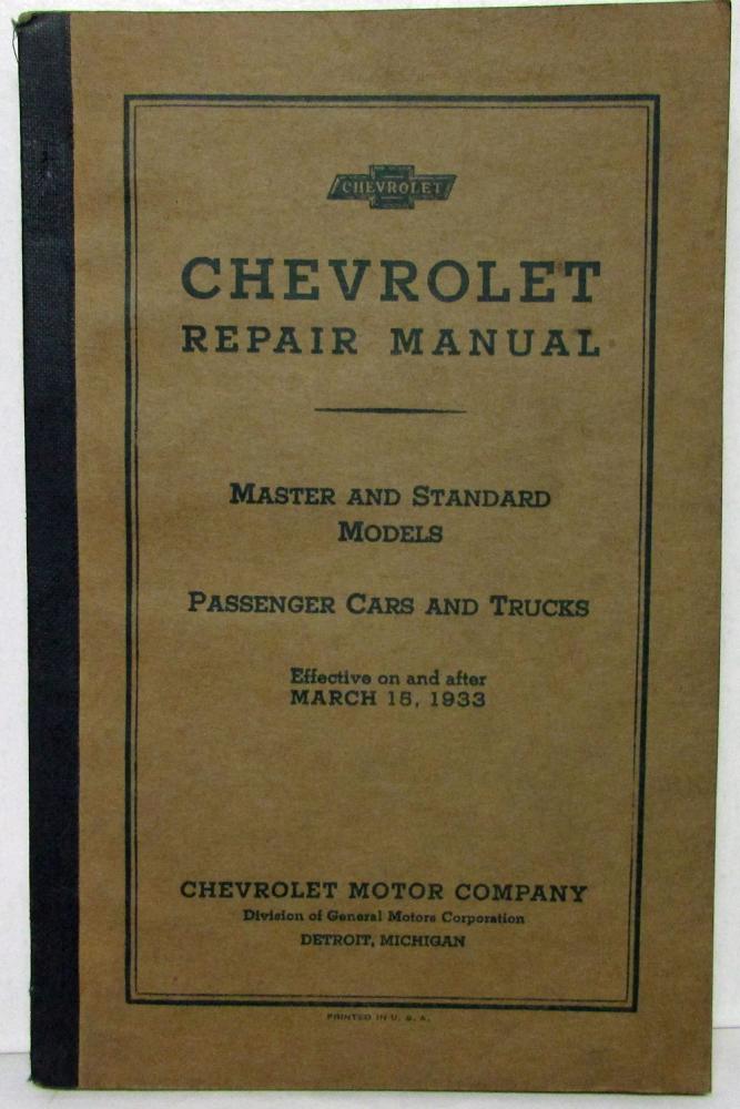 Best Shop Manual 1930 Chevrolet Car and Truck 29-30 Chevy Repair Service Book