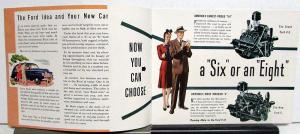 Ford 1942 Sales Brochure w/ Woody Station Wagons Flathead Original