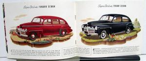 Ford 1942 Sales Brochure w/ Woody Station Wagons Flathead Original