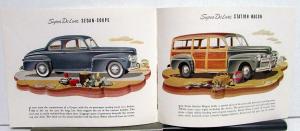 Ford 1942 Sales Brochure w/ Woody Station Wagons Flathead Original