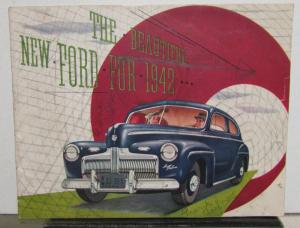 Ford 1942 Sales Brochure w/ Woody Station Wagons Flathead Original