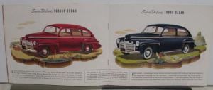 Ford 1942 Sales Brochure w/ Woody Station Wagons Flathead Original