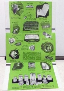 1935 Ford Dealer Approved Accessories Sales Brochure Folder Green Ink
