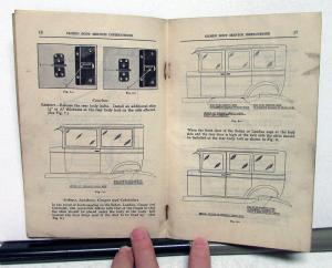 1927 Chevrolet Capitol Series AA Closed Body Service Instructions