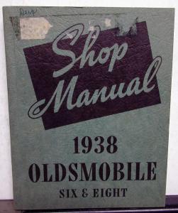 1938 Oldsmobile Factory Service Shop Small Manual Repair 6 & 8 F38 L38 Orig