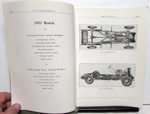 1933 Oldsmobile Dealer Service Shop Manual Repair Six & Eight F33 L33 Orig