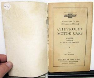 1934 Chevrolet Master Series DA Owners Operators Manual Original