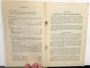 1935 Chevrolet Master Deluxe Owners Manual For The Care Of Your Car Original