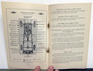 1935 Chevrolet Master Deluxe Owners Manual For The Care Of Your Car Original