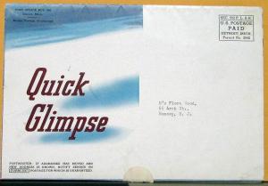 1941 Ford Quick Glimpse New Features Color Sales Folder Mailer Original