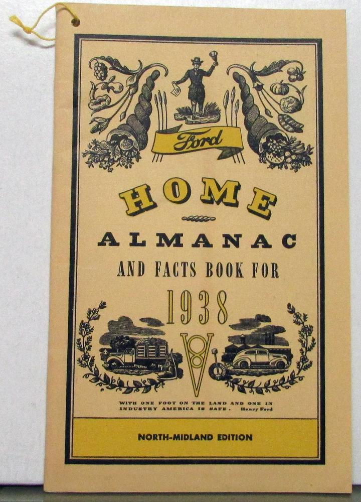 Ford 1938 Almanac North Midland Edition Original
