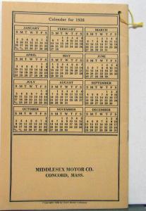 Ford 1938 Almanac North Midland Edition Original