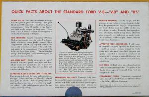 Ford 1938 V8 Thrifty 60 85 Sedan Coupe Specs Sales Folder Poster Style Original