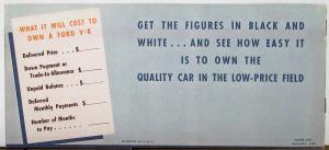 Ford 1938 Flathead V8 Sales Brochure Original