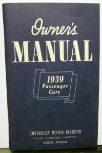 1939 Chevrolet Master Deluxe Owners Operators Manual Reproduction