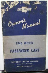 1946 Chevrolet Stylemaster Fleetmaster Fleetline Owners Operator Manual Original