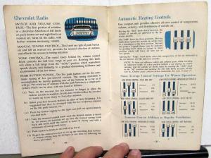 1951 Chevrolet Styleline Fleetline Owners Operators Manual Original