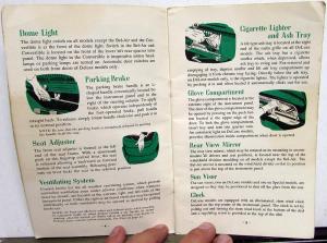 1952 Chevrolet Styleline Fleetline Owners Operators Manual Original