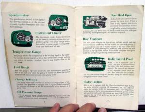 1952 Chevrolet Styleline Fleetline Owners Operators Manual Original