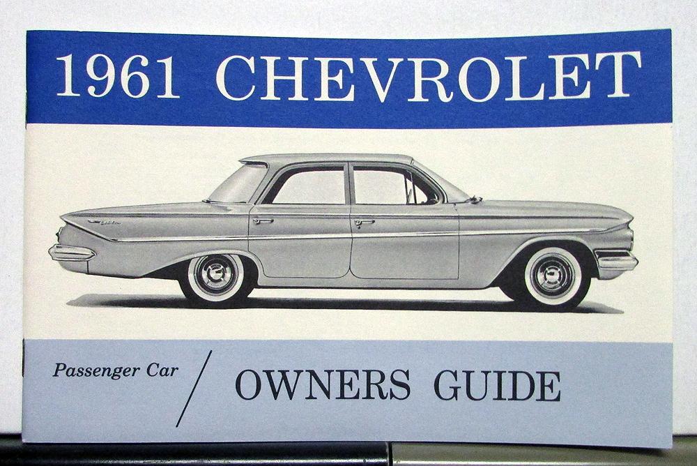 1961 Chevrolet Biscayne Bel Air Impala Owners Operators Manual Reproduction