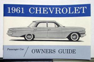 1961 Chevrolet Biscayne Bel Air Impala Owners Operators Manual Reproduction