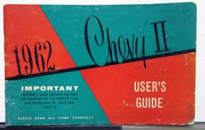 1962 Chevrolet Chevy II Owners Operators Manual Original - Canadian