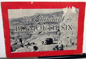 1933 Plymouth Standard Six Sedan Coupe Features Specs Sales Brochure Original