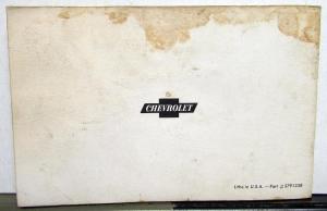1962 Chevrolet Chevy II Owners Manual Original Nova 100 300 Chevy 62