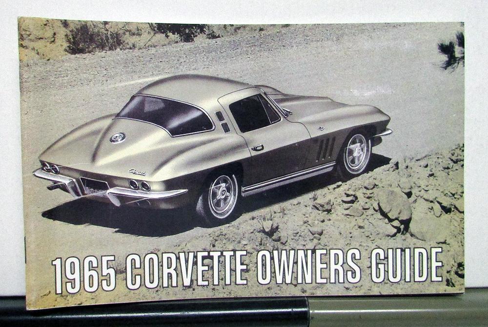 1965 Chevrolet Corvette Owners Operators Manual Reproduction