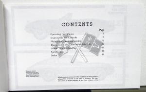 1965 Chevrolet Corvette Owners Operators Manual Reproduction