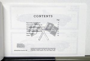 1966 Chevrolet Corvette Owners Operators Manual Reproduction