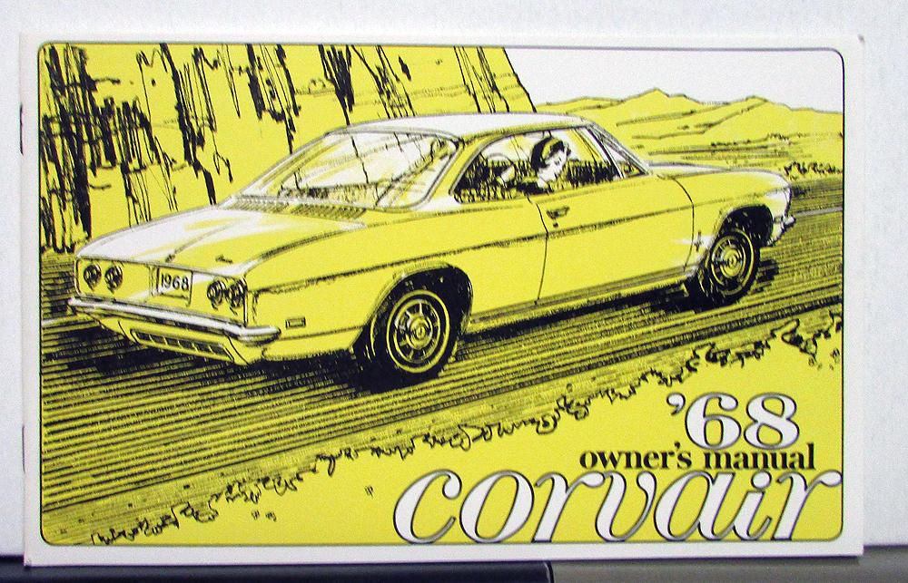 1968 Chevrolet Corvair Owners Operators Manual Reproduction